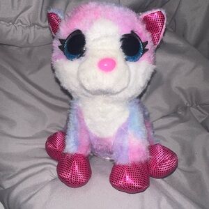 6" Zuru Pet Cat Kitty Pet Plush Pink Rainbow Mechanical Meowing Sound